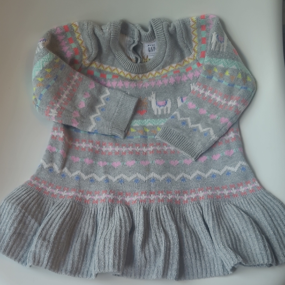 GAP Kids Multicolor Patterned Sweater Dress